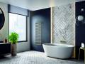 Zehnder_RAD_StudioCollection_Pera-150-50-HY-NoThermostate-BrushedBrass_Milieu_Concreteherringbonepattern